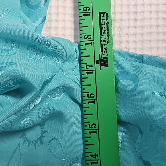 Never Fully Dressed Long Sleeve Wrap Midi Dress: Blue Print: Size- US 4 - Picture 12 of 14